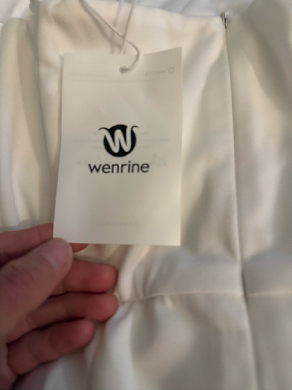 White Strapless Mini Dress with Flap Pocket Detail - Picture 4 of 6